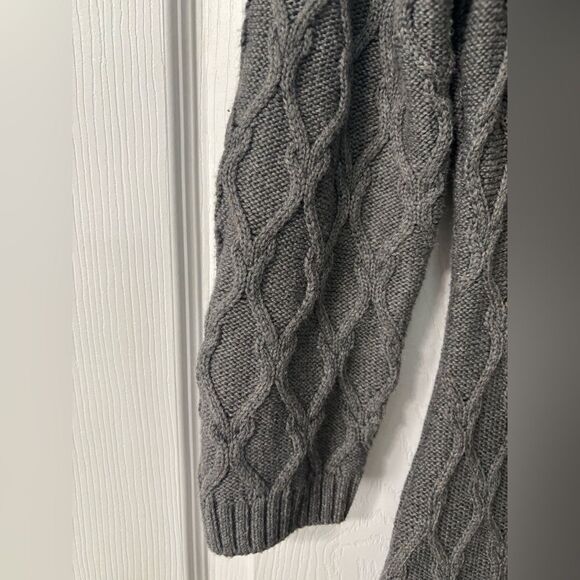 Calvin Klein Sweater Dress Size Medium Cable Knit Grey Party Cocktail Office - Picture 4 of 8